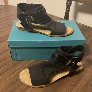 Blowfish Black Sandals Size 7.5